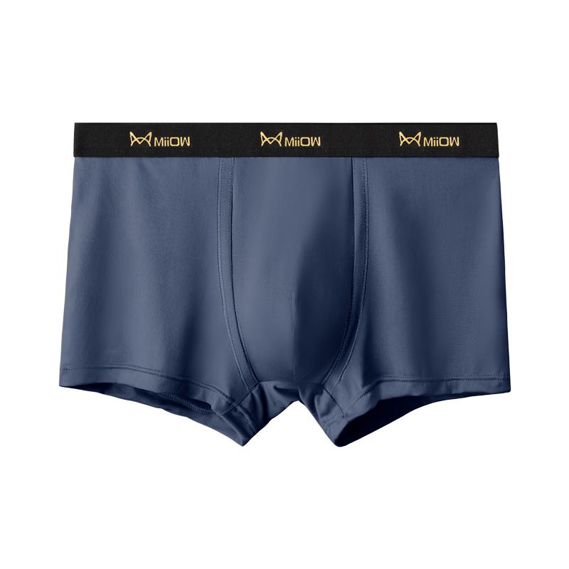 MiiOW 3Pcs Men's Underwear Boxer Shorts Youth Cotton Men's Boxing Shorts, Breathable Underwear