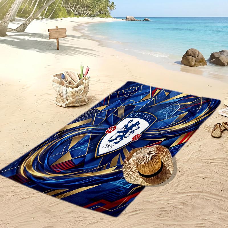 Chelsea FC Printed Beach Towel Quick Dry Soft TowelPortable Large Rectangular Beach Blanket for Travel Swimming Pool