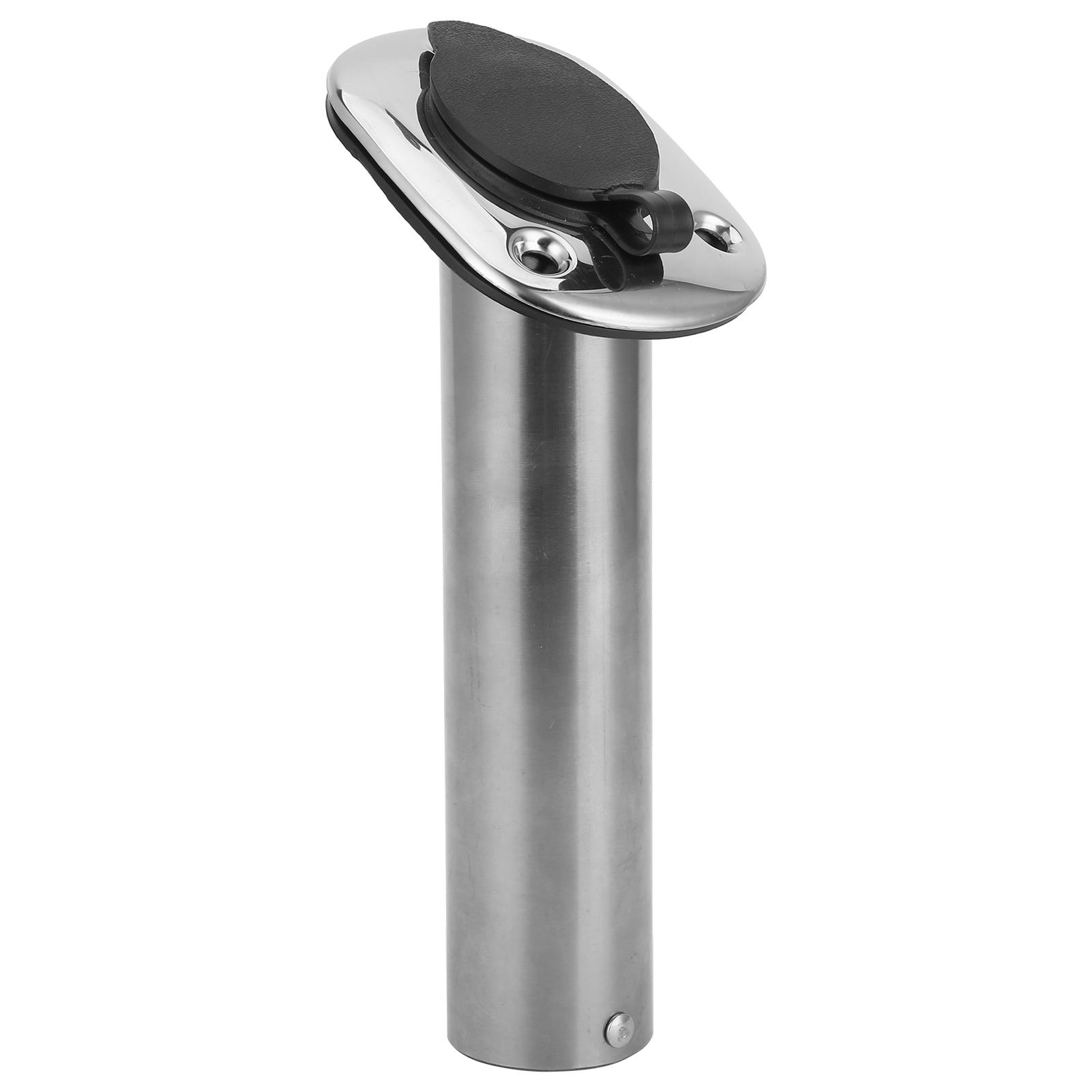 

Stainless Steel Flush Mount Rod Holder 30 Degree with PVC Liner and Cap for Boat Yacht