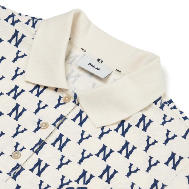 New MLB Short Sleeved Dress Women's Cream 3FOPM0223-50CRS