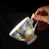 Van Gogh Umělecké Malby Hrnky na Kávu a Podšálky Hvězdná Noc Slunečnice Žebrák Kosatce Saint-Remy Kávové Čajové Hrnky Sada