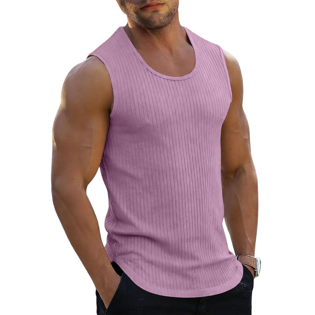 Herren Trainings Tops Sommer Fitnessstudio Fitness Sportliche Tanktops Lässig V-Ausschnitt Textur Muscle Fit Bequem Schnelltrocknend Westen