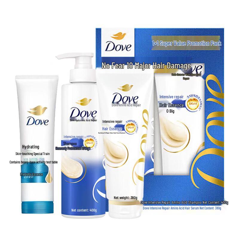 Dove Intensive Nourishment Hair Care Set with Hydrating Facial Cleanser