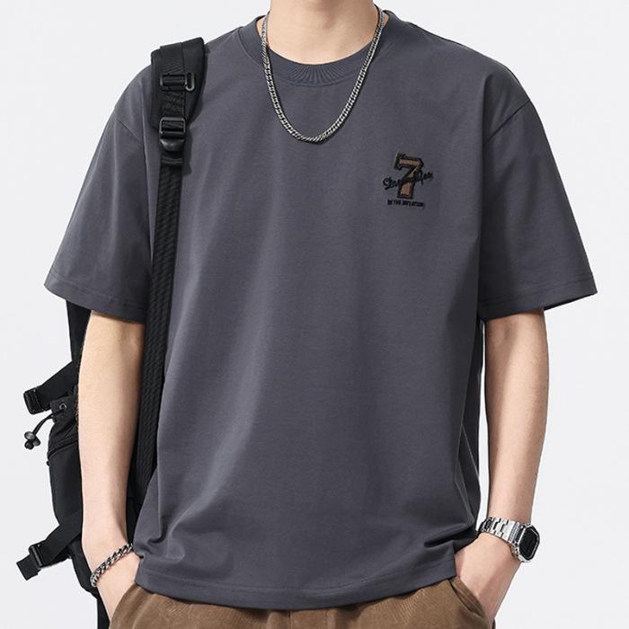 Latest Summer Mens Round Neck Short T-shirt Short Sleeve Thin Everyday Youth Half-sleeved Blouse