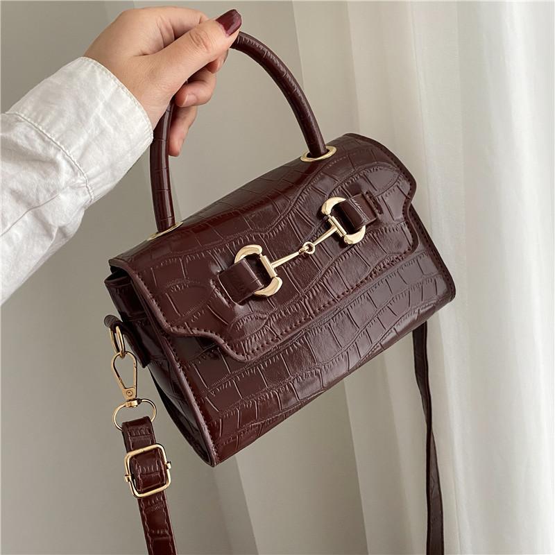 Chic Urban Simple Style Soft Leather Small Handbag For Women Trendy Shoulder Bag