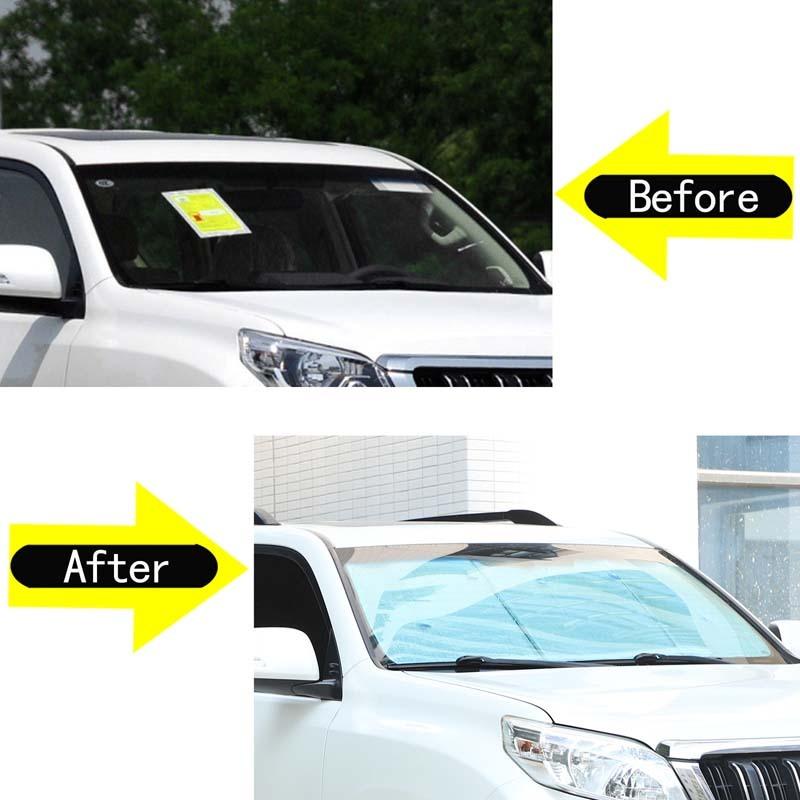 For Toyota Land Cruiser Prado J150 LC150 2010- Car Windshield Window Sun Shade Visor Suction Cup Auto Sunshield Curtain