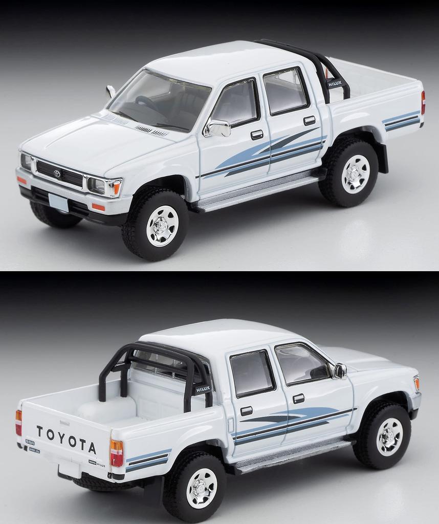 Tomytec Tomica Limited Vintage Neo Scale Toyota Hilux 4WD Pickup Double Cab SSR White 1991 Model 1/64 LV-N256b (Finished Product)