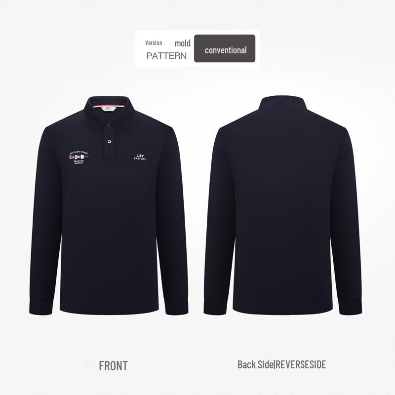 Goldlion Men's Long Sleeve Cotton Polo Shirt