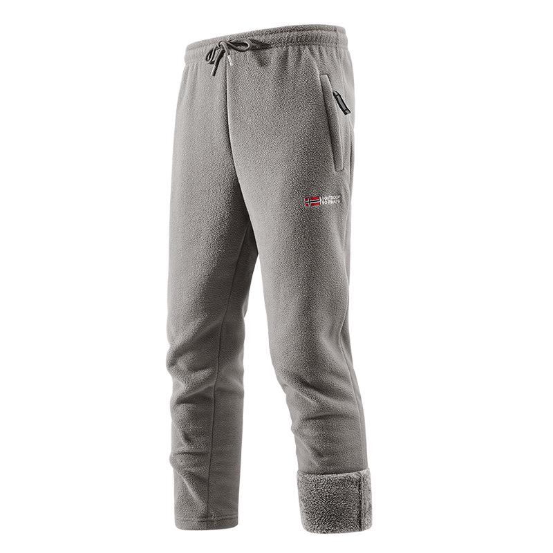 Global Finds Heren Sherpa Fleece Lamswol Broek 2025 - Verdikt voor Herfst/Winter 2XL grijze kleur