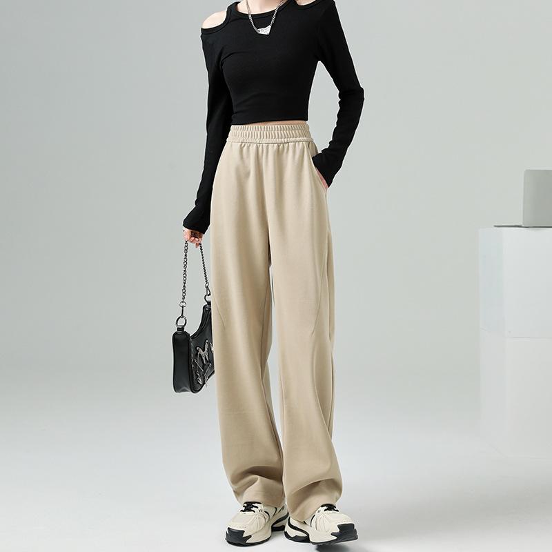! Autumn and winter banana pants women's high-waisted sweatpants loose casual wide-leg pants straight sweatpants