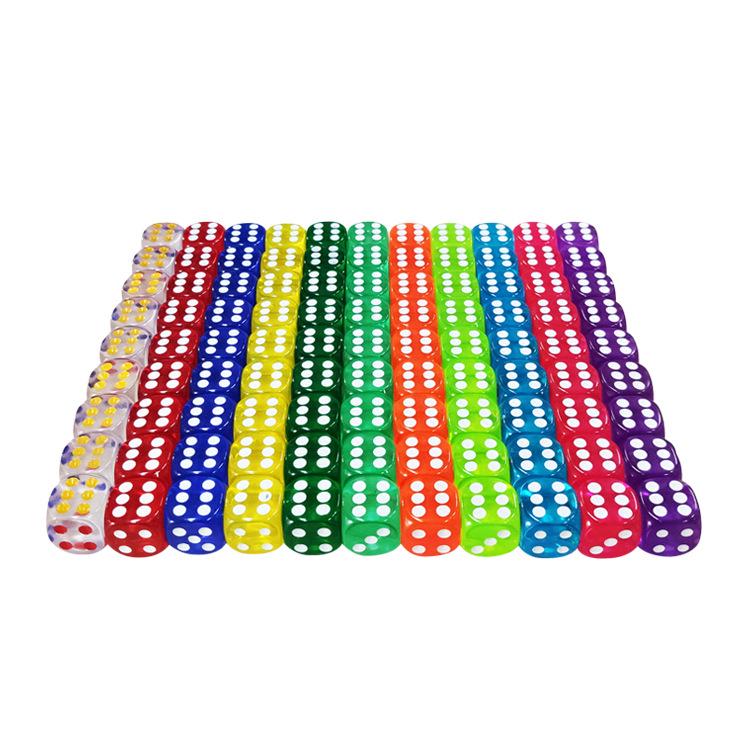 

16mm Colorful Transparent Rounded Acrylic Dice Set Apple Green