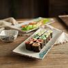 1PC Japanese-style Creative Tableware, Ceramic Sushi Plate, Rectangular Dish, Fried Fish Plate