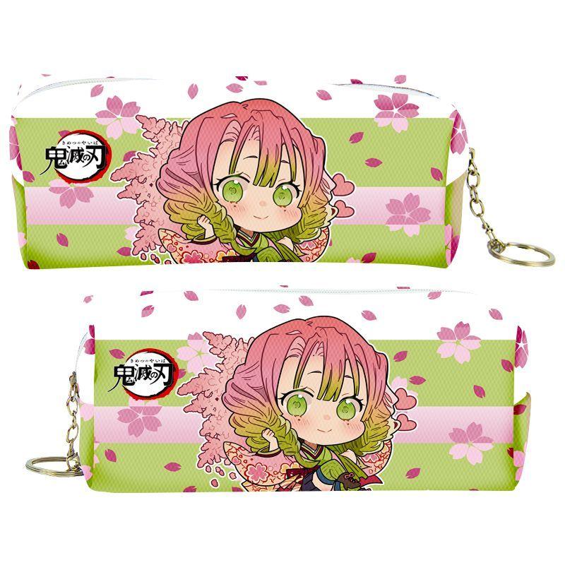 Slayer Demon Cartoon Animation Peripheral Pencil Case Stationery Box Pencil Coin Purse PU Zipper Nezuko Mitsuri Butterfly Ninja