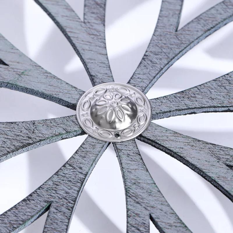 Round Wooden Wall Art  Handmade Carved Decorative Panel Unique Floral Home Decor Stylish Living Room Hanging Ornament