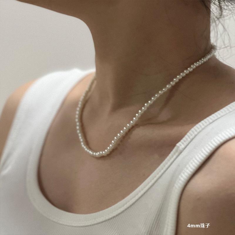 Pearl Necklace Women'S Light Luxury Temperament High Sense Clavicle Chain Year Neck Chain