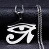 Eye Of Horus Punk Hip Hop Stainless Steel Pendant Necklace Fashion Jewelry