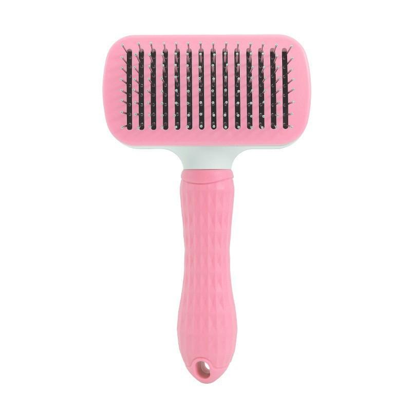 Pet comb, hair removal comb, one-click fading cat brush, dog long and short hair, self-cleaning comb, open knot comb, pet supplies