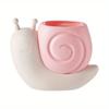 Snail-Shaped Pen Holder, ABS Multi-Functional Desk Organizer, Cute Student Pencil Storage, Desktop Stationery Container, Makeup Brush Holder - 1pc
