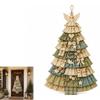 Vintage Oversized Fabric Christmas Tree Hand-Sewn DIY Christmas Patchwork Craft Kit  Front Door