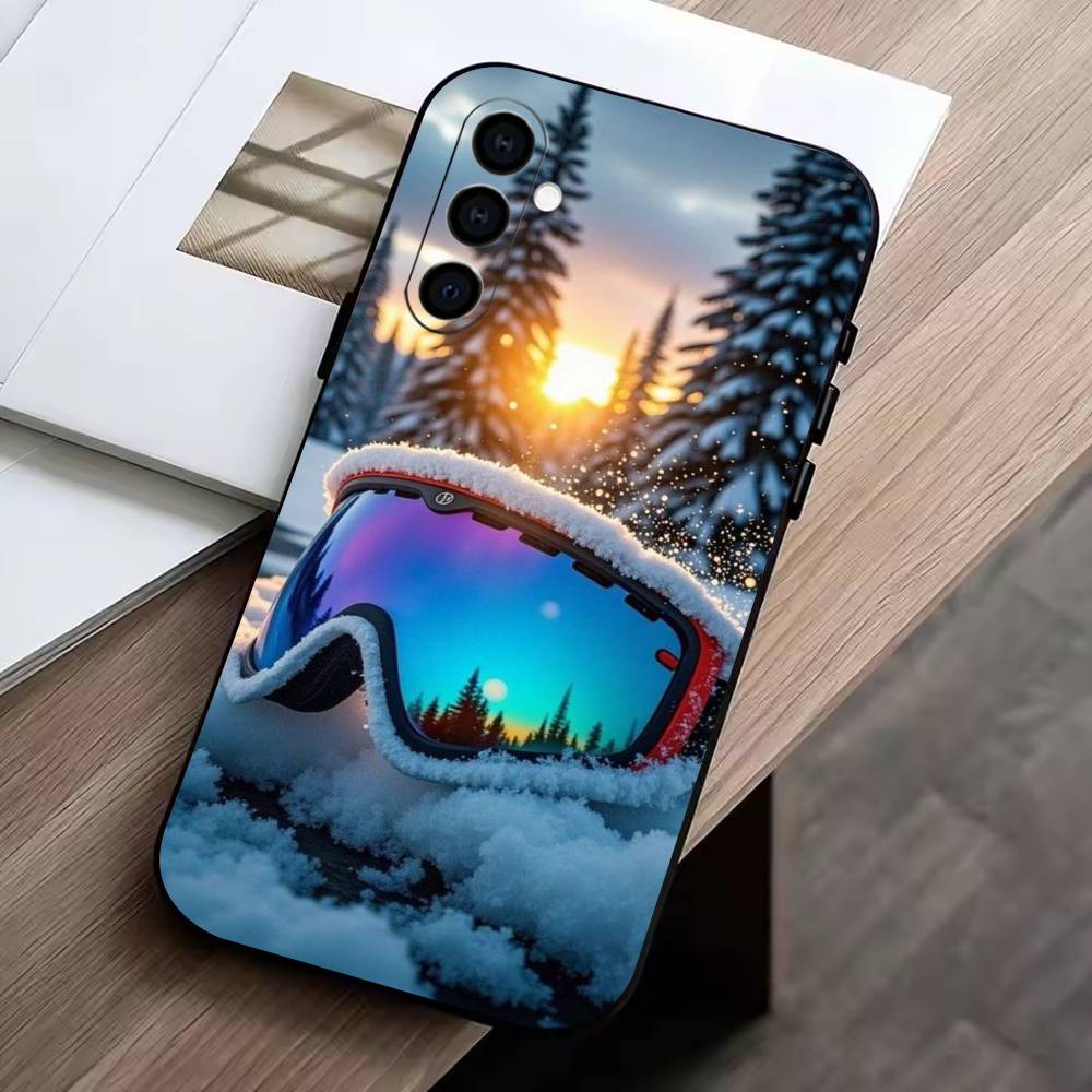 Snow Snowboard Ski -SS Phone Case For Samsung Galaxy A73,A72,A71,A70,A53,A52,A51,Others Soft Black Cover