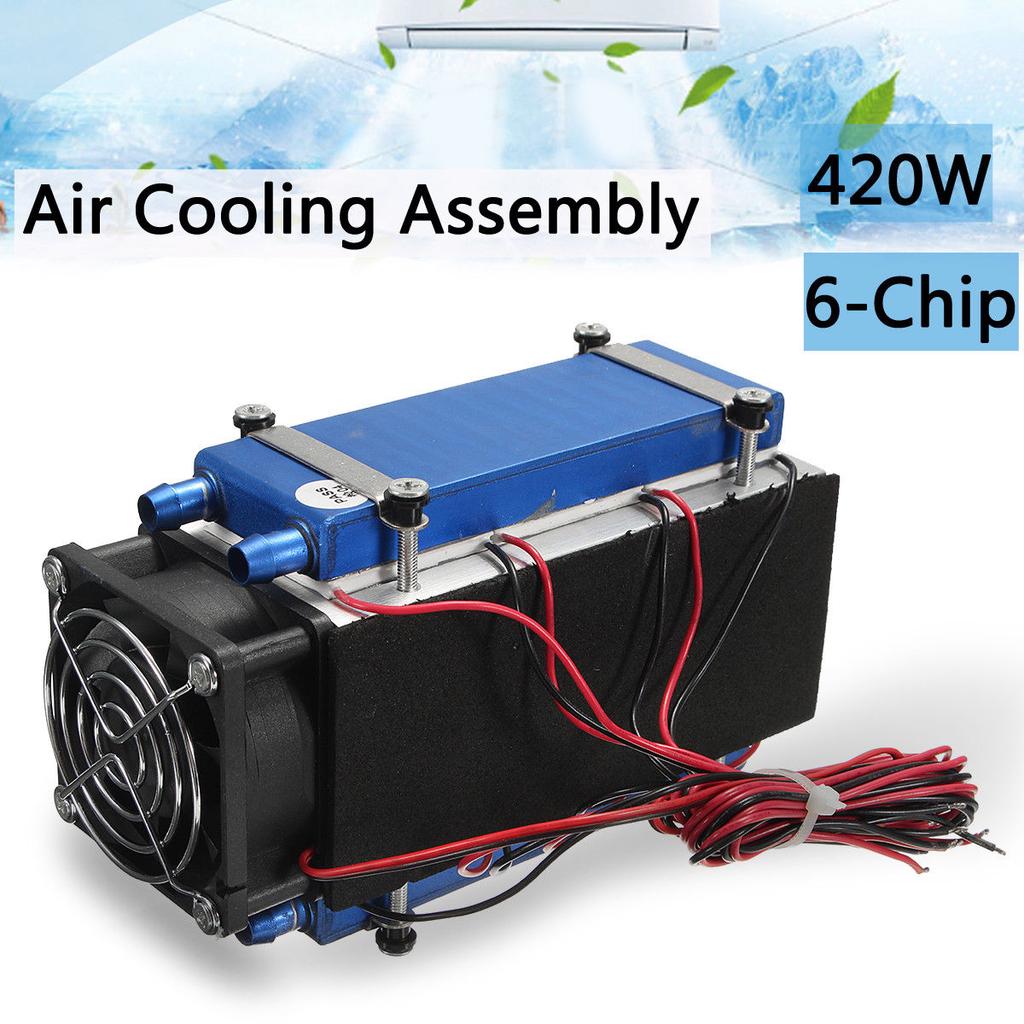 Cooler DC 12V 4//6 Chip Semiconductor Refrigeration Machine Cooler DIY Radiator Air Cooling Device DC 12V 6 Chip