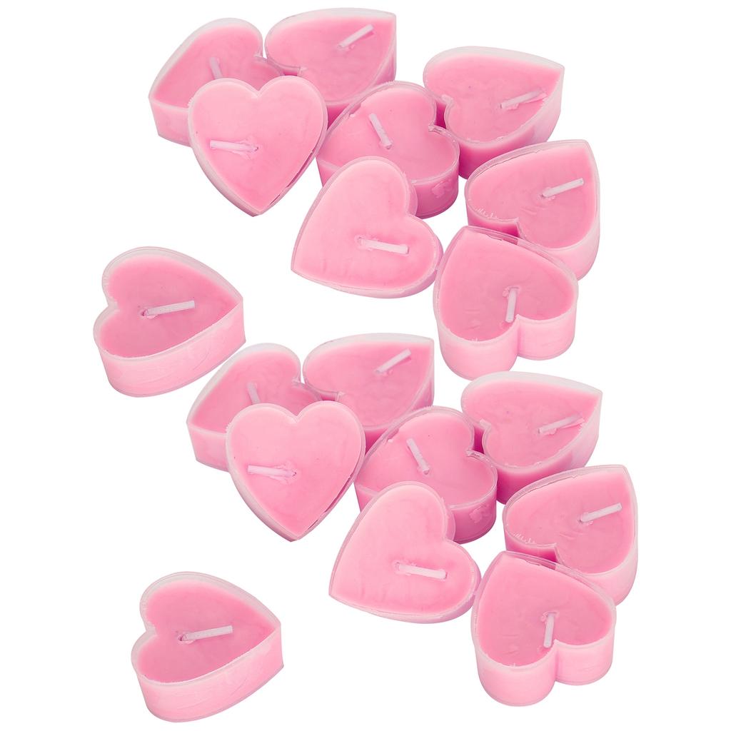 18Pcs Heart Shaped Candle Romantic Dinner Candlelight Decorations Ornaments