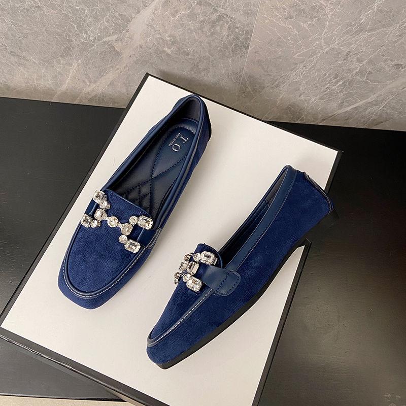 Jarní Podzimní Boty Dámské Baleríny Měkké Módní Značka Kancelářské Dámské Jednoduché Boty Černé Modré Nadměrná Velikost 42