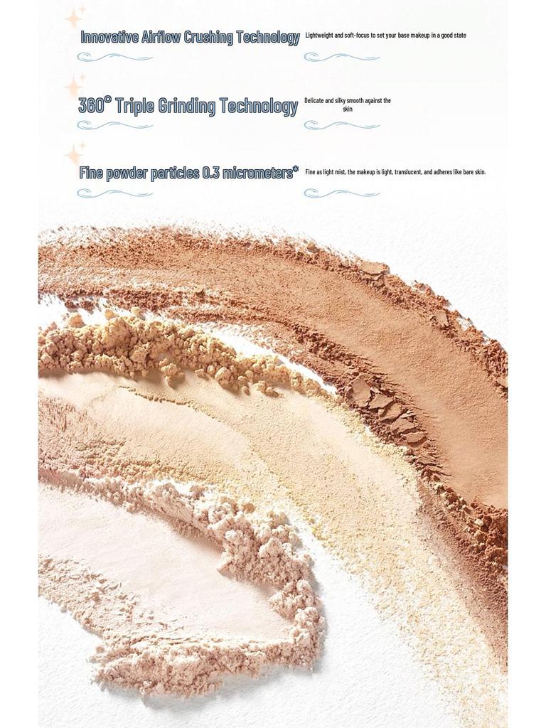 WODWOD Translucent Soft Focus Highlight Pressed Powder: Oil Control, Waterproof & Sweatproof, No Caking Concealer & Setting Foundation.