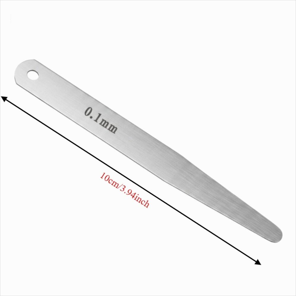 5pcs Stainless Steel Feeler Gauge Thickness Silver Filler Thickness Gage 100mm Feeler Filler Measurement Tool Gap Measurement