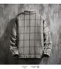 Men's Korean Plaid Woolen Coat - Autumn/Winter Casual British Lapel Windbreaker