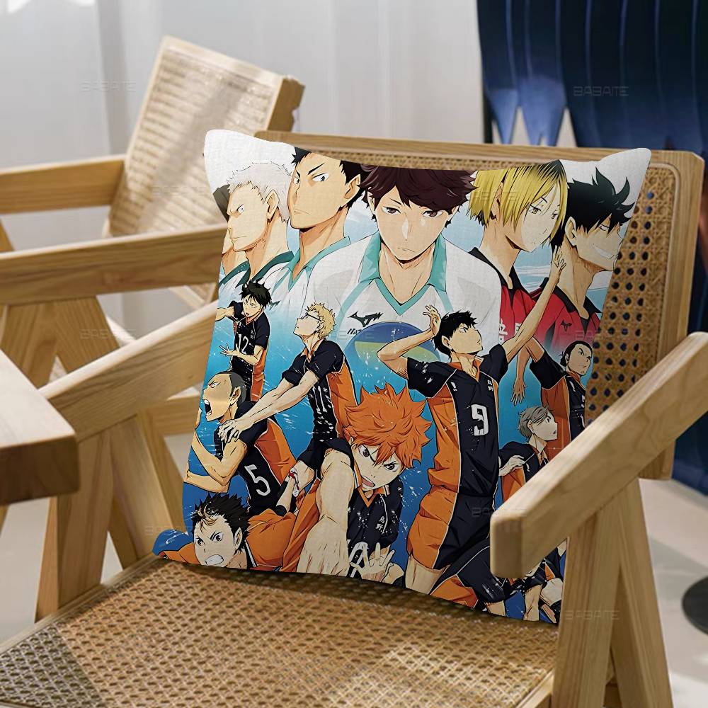 Haikyuu Japan Anime Pillowcase Toon Gift Cushion Cover Bedroom Home Sofa Chair Seat Decor Pillow Case
