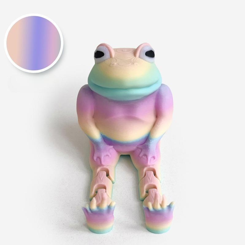 3D printed seated frog, simulated frog, animal model, children's decompression toy, fun and funny, creative model, ornament