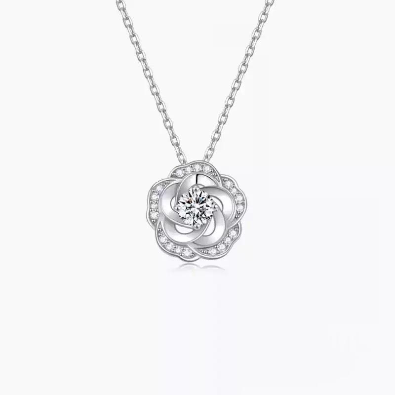 Модное колье с камелией для женщин – Шикарная, свежая, универсальная цепочка на ключицу