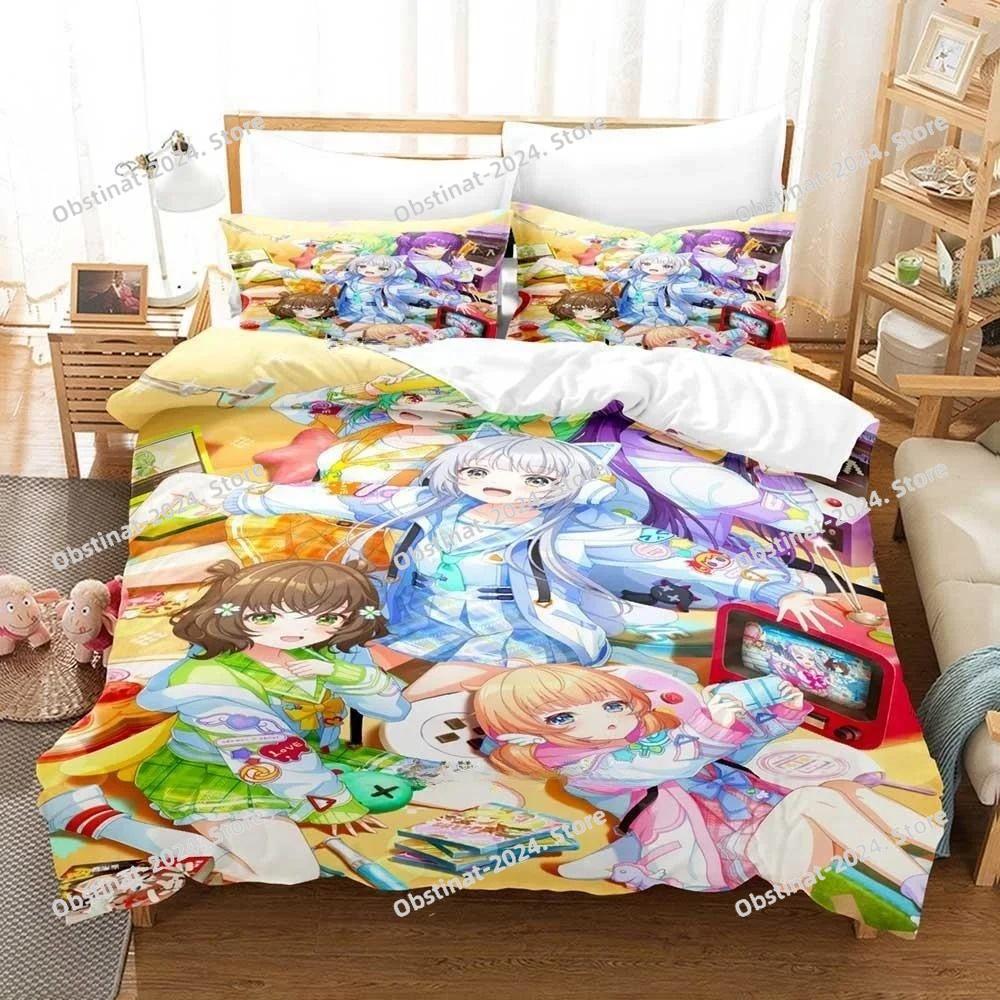 3D Print Anime Kawaii Girl World Dai Star Bedding Set Printed Duvet Cover Sheet Pillowcase Soft Quilt Cover Full Queen King Size