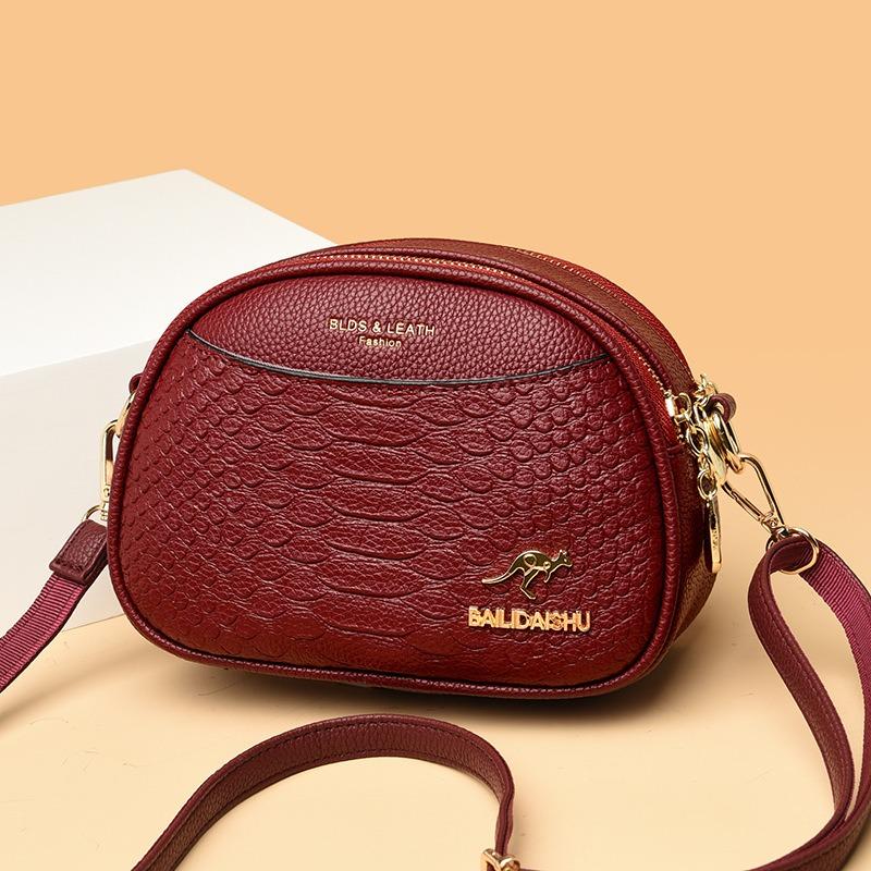 Women's Bag Crossbody Shoulder Bag Women's Fashion Crocodile Print Bag Multi-layer Small Square Bag