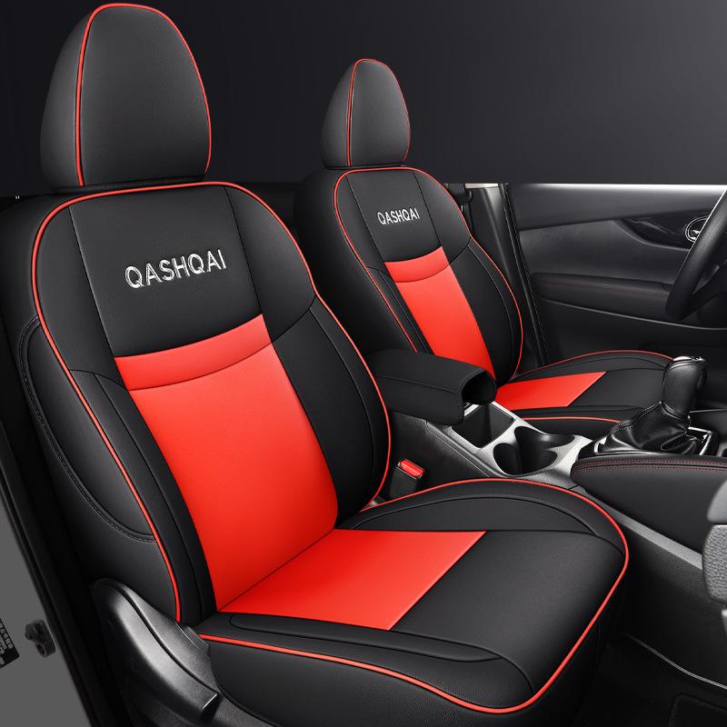 All-Season Wear-Resistant Leather Car Seat Cover for Qashqai Series - Five-Seater Full Coverage.