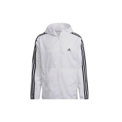 Classic Three Stripes Windbreaker Hooded Jacket Men Outerwear White GQ0602