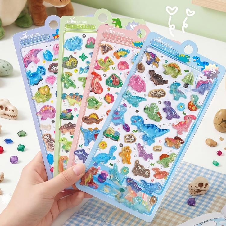 Reusing Tiny Sticker for Phone Case Notebook Handcraft Cute Puffier Sticker for Kids, 3D Design Sticker for Boys Girls