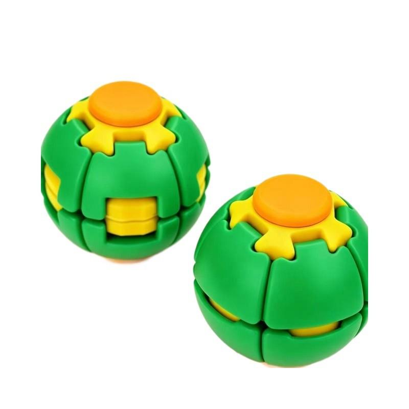 3D Printed Rotating Stress Relief Ball - Colorful Fingertip Football Gyroscope for Office & Classroom.