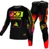 Set echipament motocross pentru copii 4 5 6 7 8 9 10 11 12 13 ani Tineret copil Motocicletă băiat fată Set pantaloni din jerseu Costum de curse Off-road Enduro MX MTB