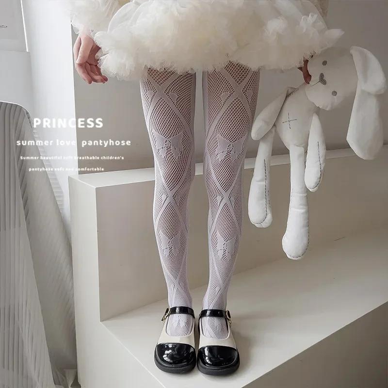 Süße Prinzessin Kinder Legging Strumpfhose Socke Mode Niedlich Große Schleife Strumpfhose für Kinder Sommer Dünn Atmungsaktiv Hohl Socke