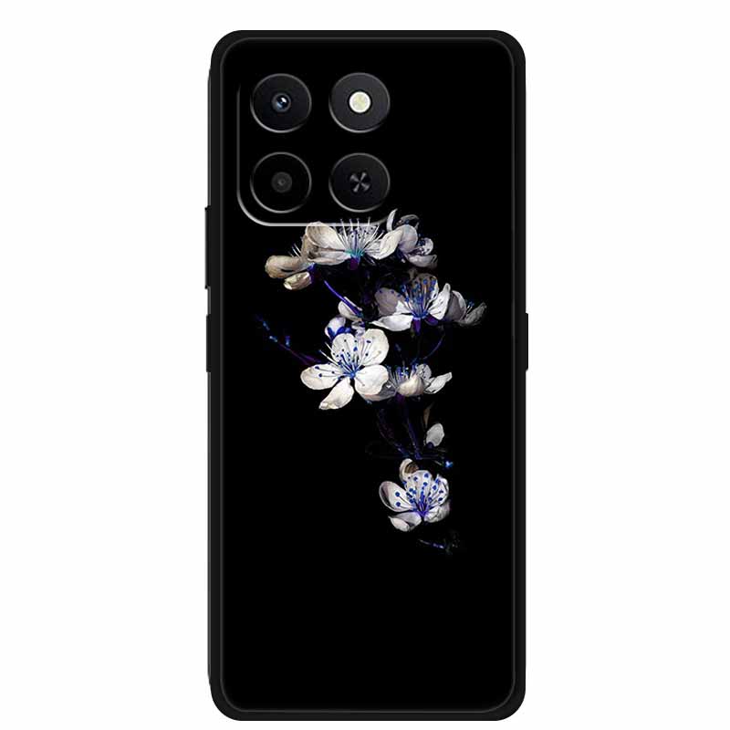 

For Honor X7d 4G Case 6.77 Cute Animals Black Soft TPU Silicone Back Cases Phone Cover For Honor X7d 5G Case Cartoon Shell Capa Honor X7d 4G