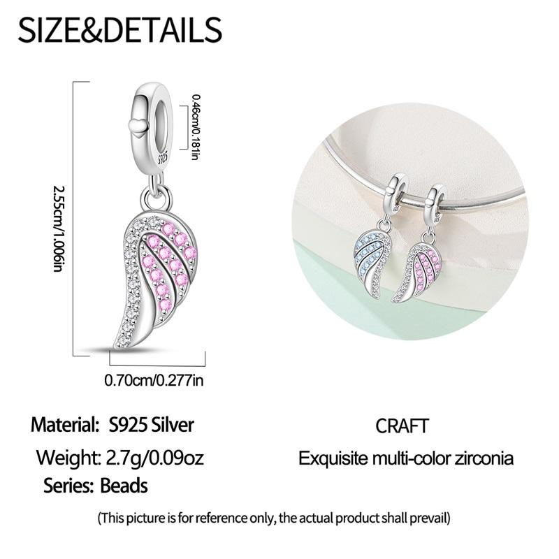 Charms Copper Couple Wings Pendants Charms Fit Original Charms Bracelets Beads For Woman Diy Jewerlry Accessories