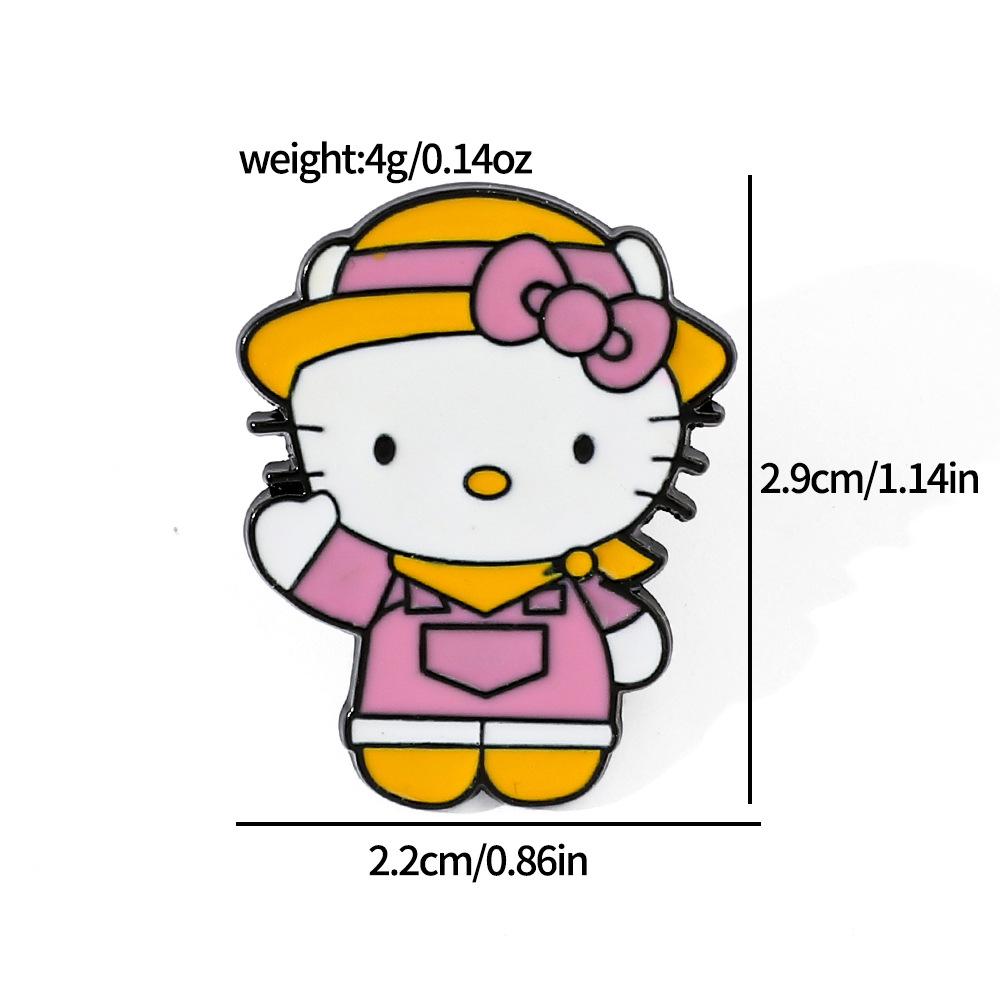 Japanese cartoon cute pudding dog Kulomi big-eared dog metal badge Sanrio kt cat alloy brooch