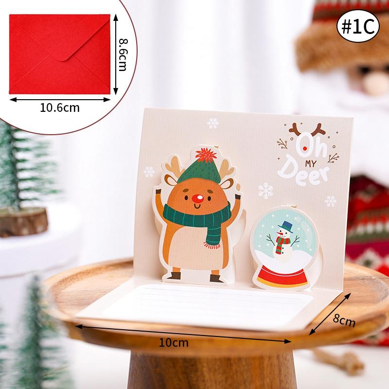 3D Christmas Tree Greeting Cards Desktop Decor Xmas Party Pop Up Card Postcard for Kids 2025 New Year Home Decoration Supplies
