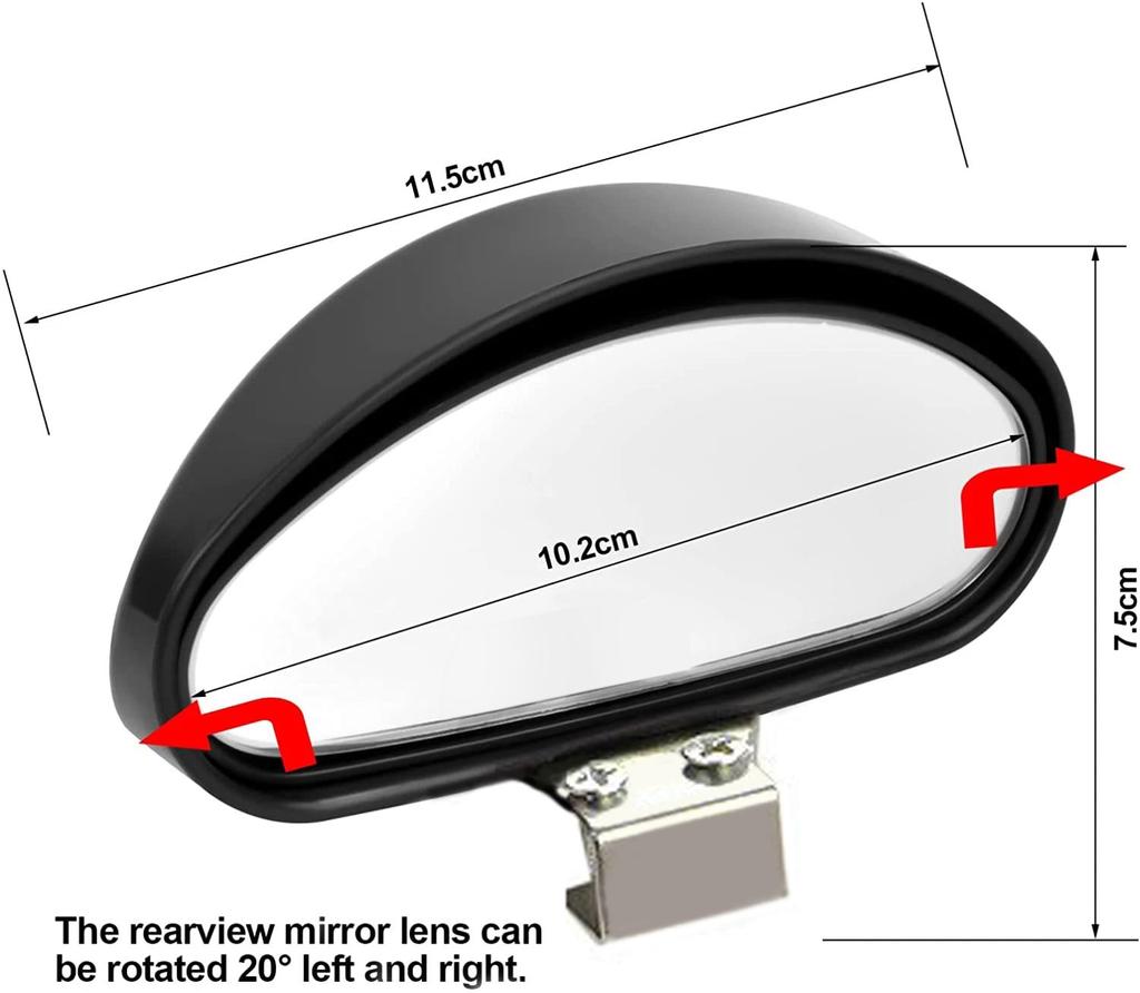 2 st Bilspegel för döda vinkeln för Bil SUV Lastbil Fordon Justerbar Hjälpspegel Vidvinkel Backspegel Universella Biltillbehör