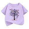 2026 Kids Pure Cotton Round Neck Short-Sleeve Top Star Patterned Printed T-shirt Y2K Trendy Girls' Summer T-shirt Girls Clothing