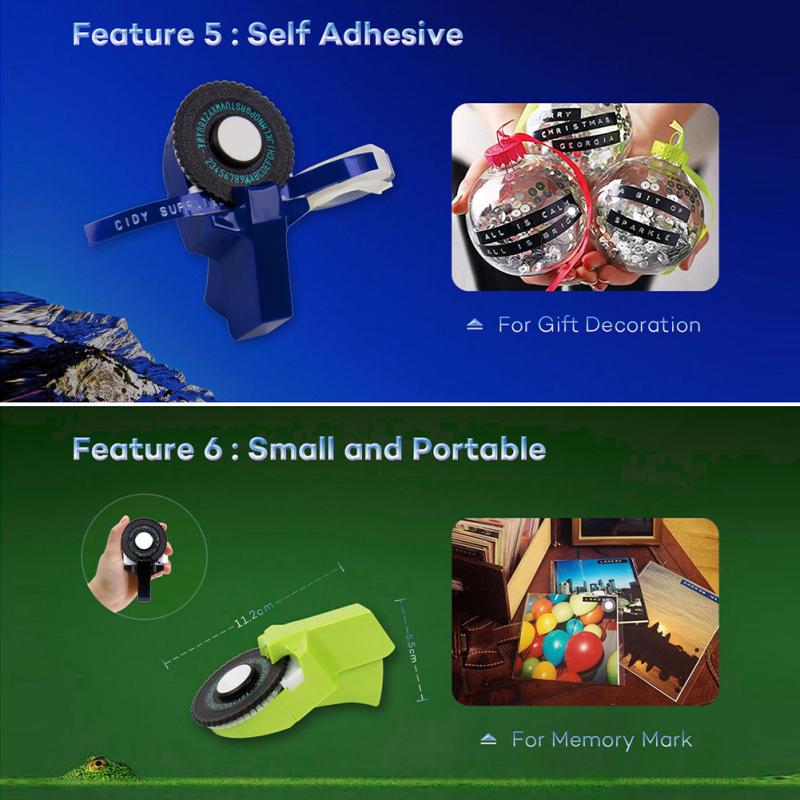 C101 Mini DIY Manuală Bandă pentru mașină de scris cu majuscule Disk pentru etichetare în relief