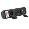 Marine Kippschalter-Panel mit Dual-USB-Ladegerät, wasserdichtem Voltmeter und Steckdose für 12V Auto, Boot