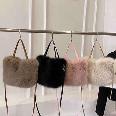Torebka ze sztucznego futra damska pluszowa luksusowa torebka damska miękka zimowa torba na ramię crossbody